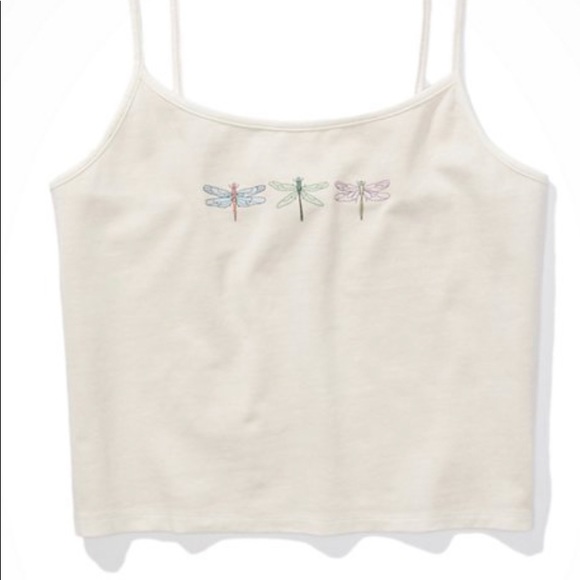 American Eagle Outfitters Tops - 5/$25🦋 AE Graphic Crop Cami